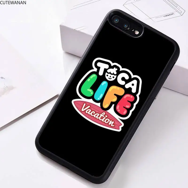 

Toca-Boca-Toca-Life-World game Phone Case Rubber For iphone 12 11 Pro Max Mini XS Max 8 7 6 6S Plus X 5S SE 2020 XR cover