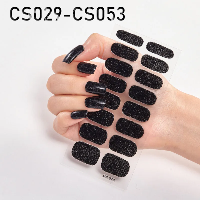 

LADY KINDOM Gradient Nail Polish Sticker Glitter Nail Strips Waterproof Long Lasting Nail Patch Eco-friendly Nail Decals Sticker