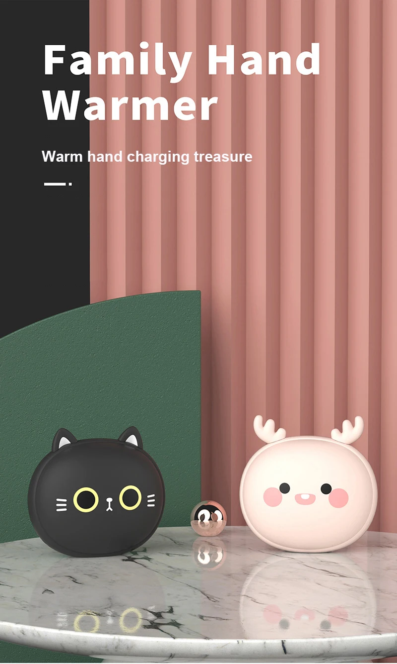 Kbxstart Mini Hand Warmer& Charging Treasure Dual-use Portable Mobile Power USB Charging Creative Explosion-proof Heater