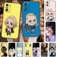 hot anime tokyo revengers for xiaomi redmi note 10s 10 9t 9s 9 8t 8 7s 7 6 5a 5 pro max soft black phone case