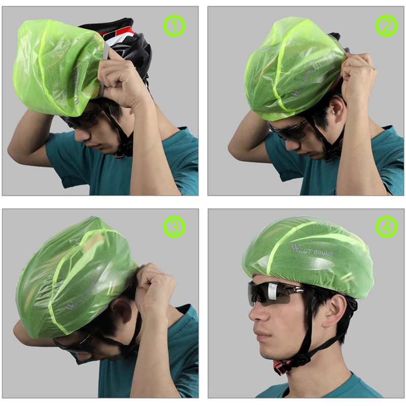 

WEST BIKING Ultralight Bicycle Helmet Cover Waterproof Reflective Dustproof Rain Cover Mountain Road Bike Cycling Helmet Covers