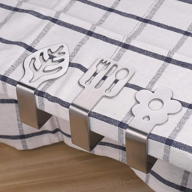 

Tablecloth Clips Stainless Steel Wedding Stable Clamp Holder Table Cover Fixed Windproof Clip Desktop Kitchen Decor Durable