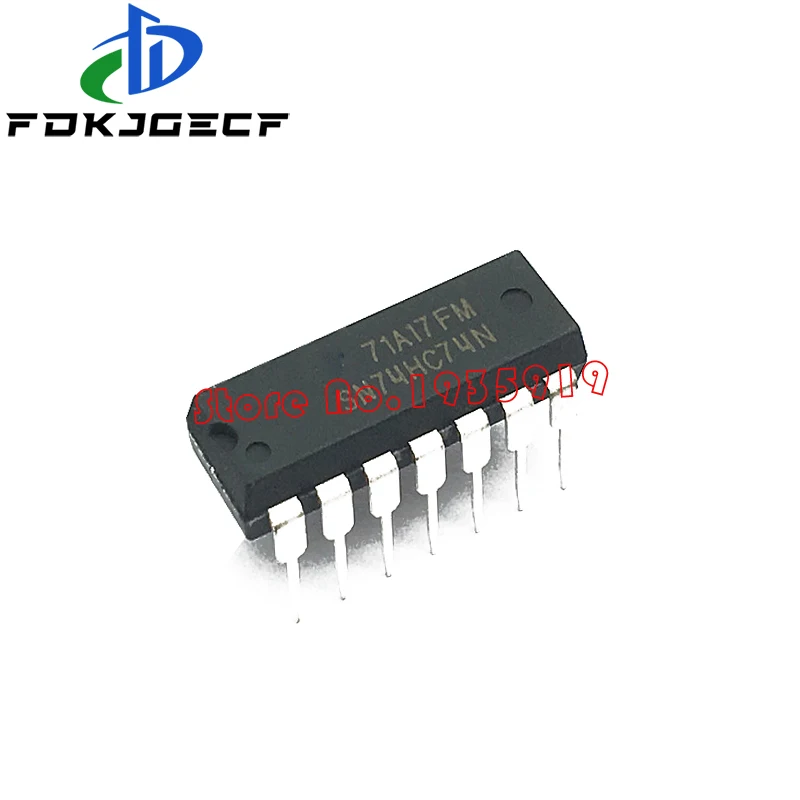 10 шт. 74HC74N 74HC74 SN74HC74N DIP 14 Вьетнамки с двумя D TYPE POSIVE EDGE TRIG новый оригинальный