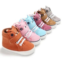 baby shoes girl boy outdoor sneaker canvas cotton cute fox head multicolor lace up toddler crib first walkers infant crib shoes