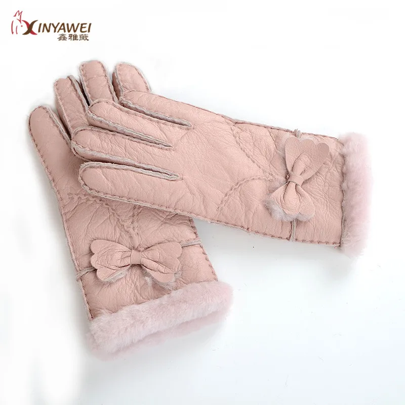 Кожаные меховые перчатки из натуральной кожи модные мужские теплые зимние