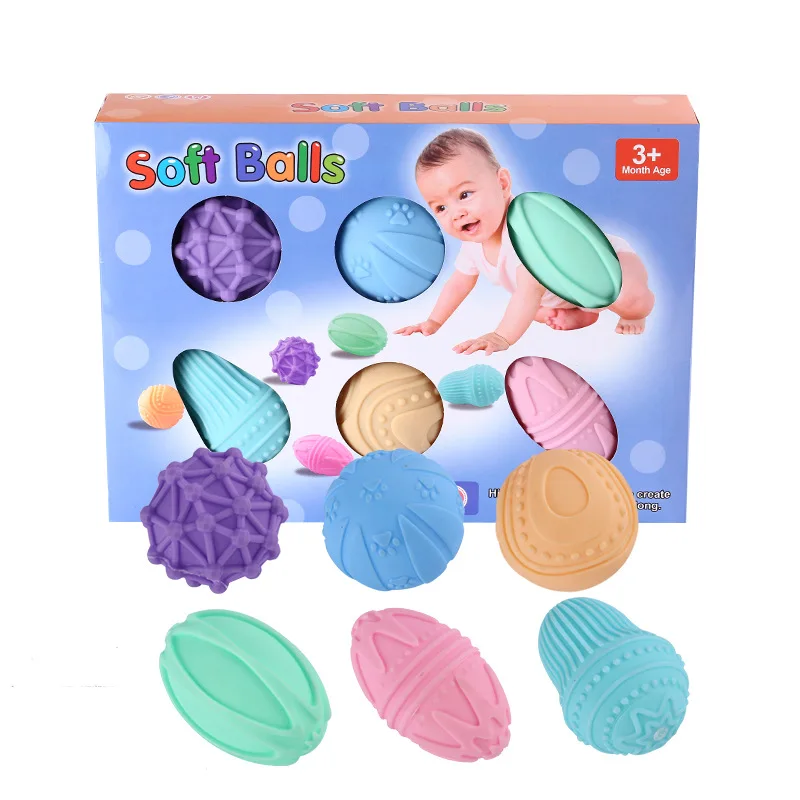 

6pcs/set Early Development Baby Sensory Ball Hands Touch Massage Baby Ball Multi Textured Tactile Toys For Baby 0 12 Months