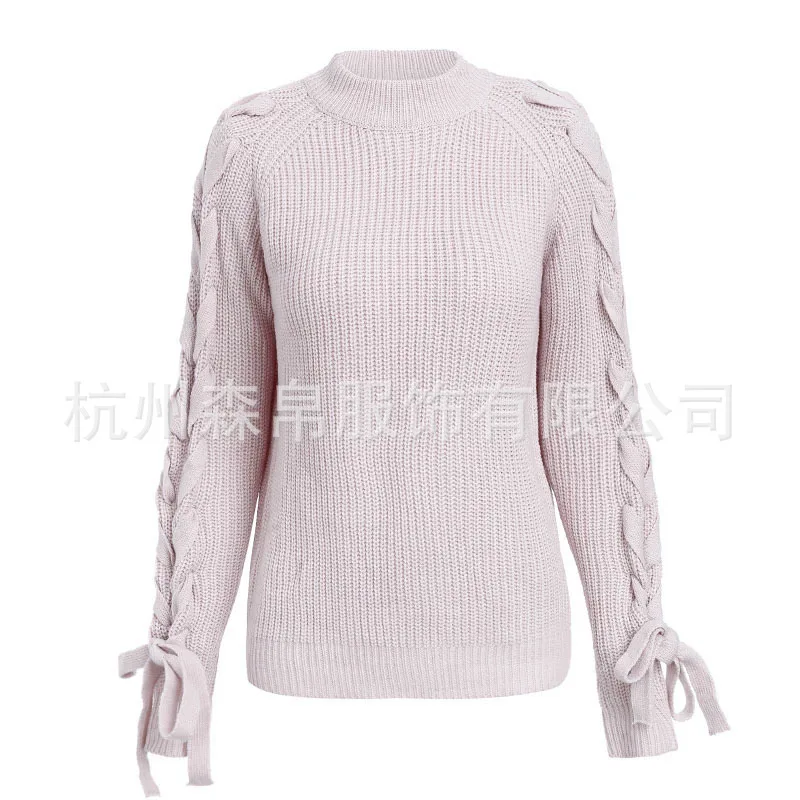 

Blusas De Inverno Feminina Sale Pullover New Women's Sweater Sleeves Drawstring Round Neck Long-sleeved 2020 Autumn And Winter