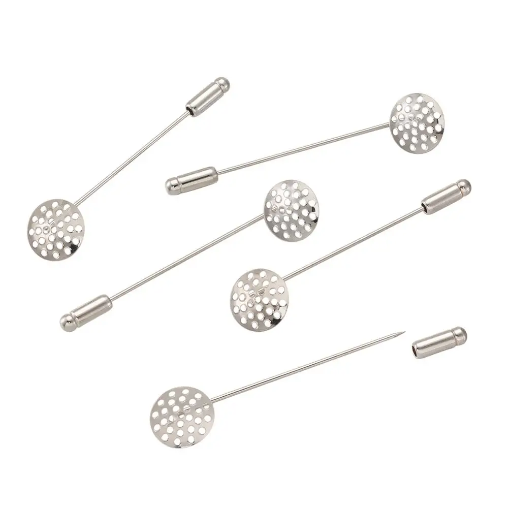 10 шт. 65 мм латунная Платиновая брошь булавка задняя часть фурнитура сделай сам