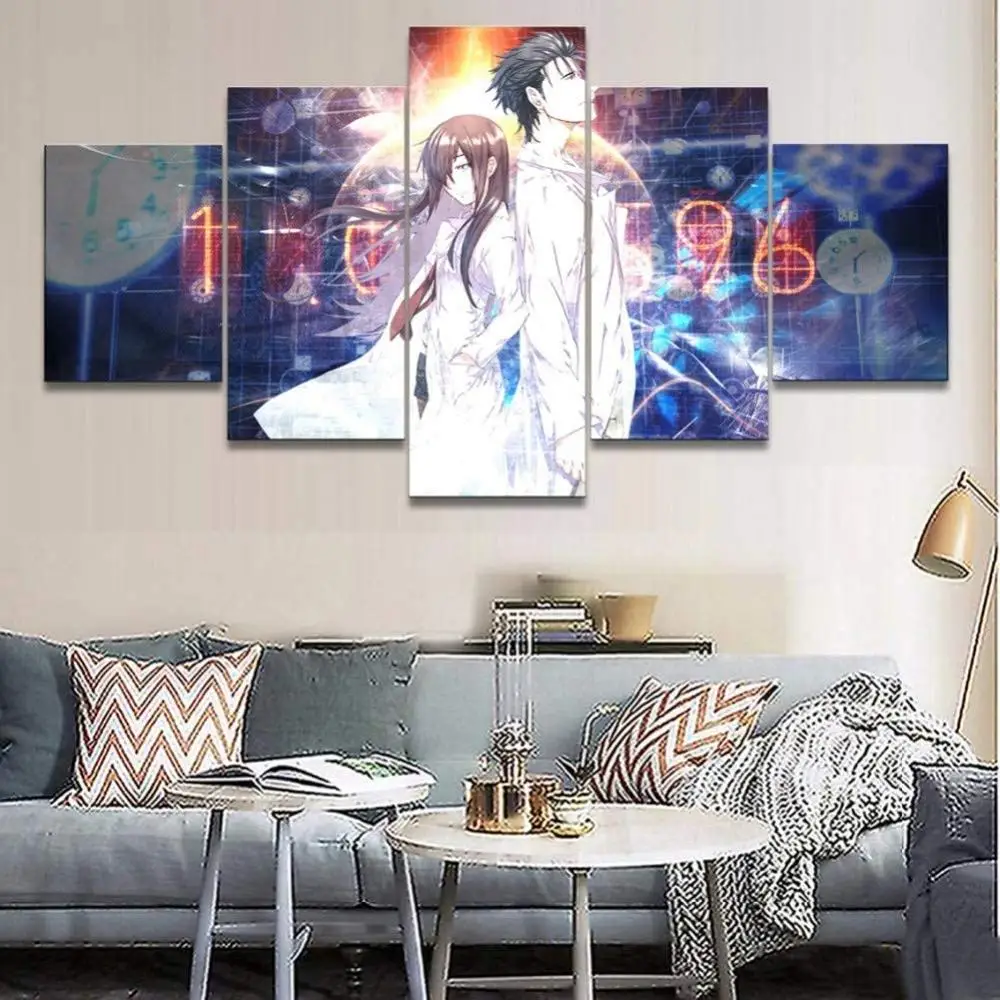 

5 Piece Wall Art Canvas Anime Manga Time Traveler Figure Posters And Pictures Decoration Paintings For Living Room The Wall