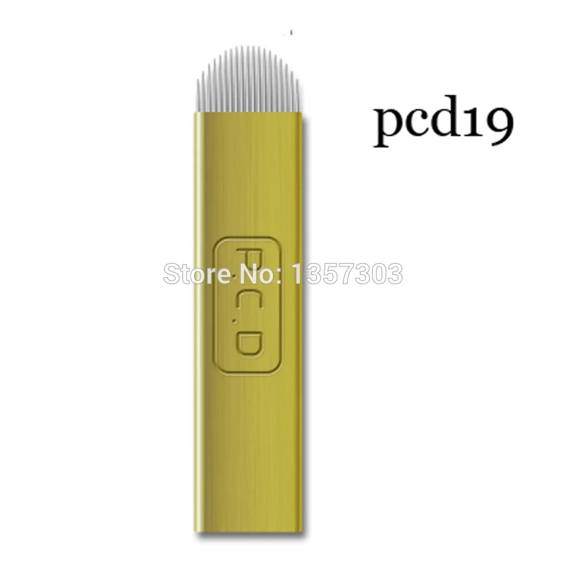 50 шт. PCD 19 U иглы круговой дуги иглы, лезвия для ручной работы татуировки ручка иглы лезвие microblading иглы лезвие C0