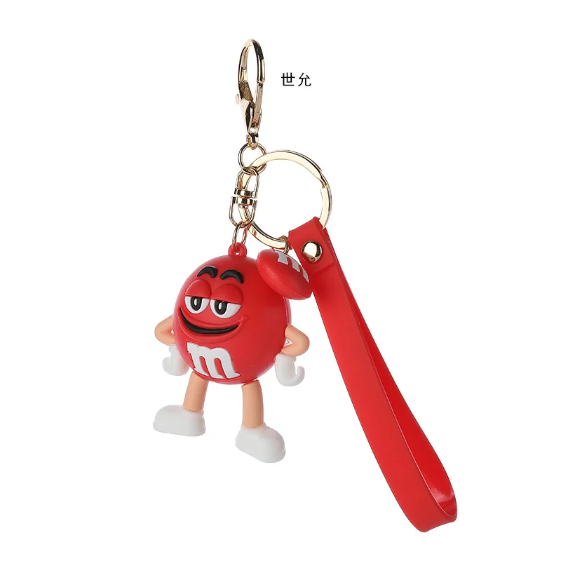 

Web Celebrity Hot Style Key Chain Cute M Bean Cartoon Keychain Children 's Surprise Birthday Gift Accessories Keyring Face