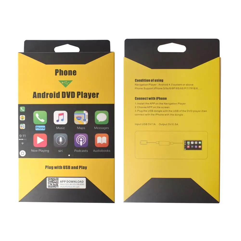 Беспроводной автомобиля активатор для Carplay/Android авто ключ Авто подключен