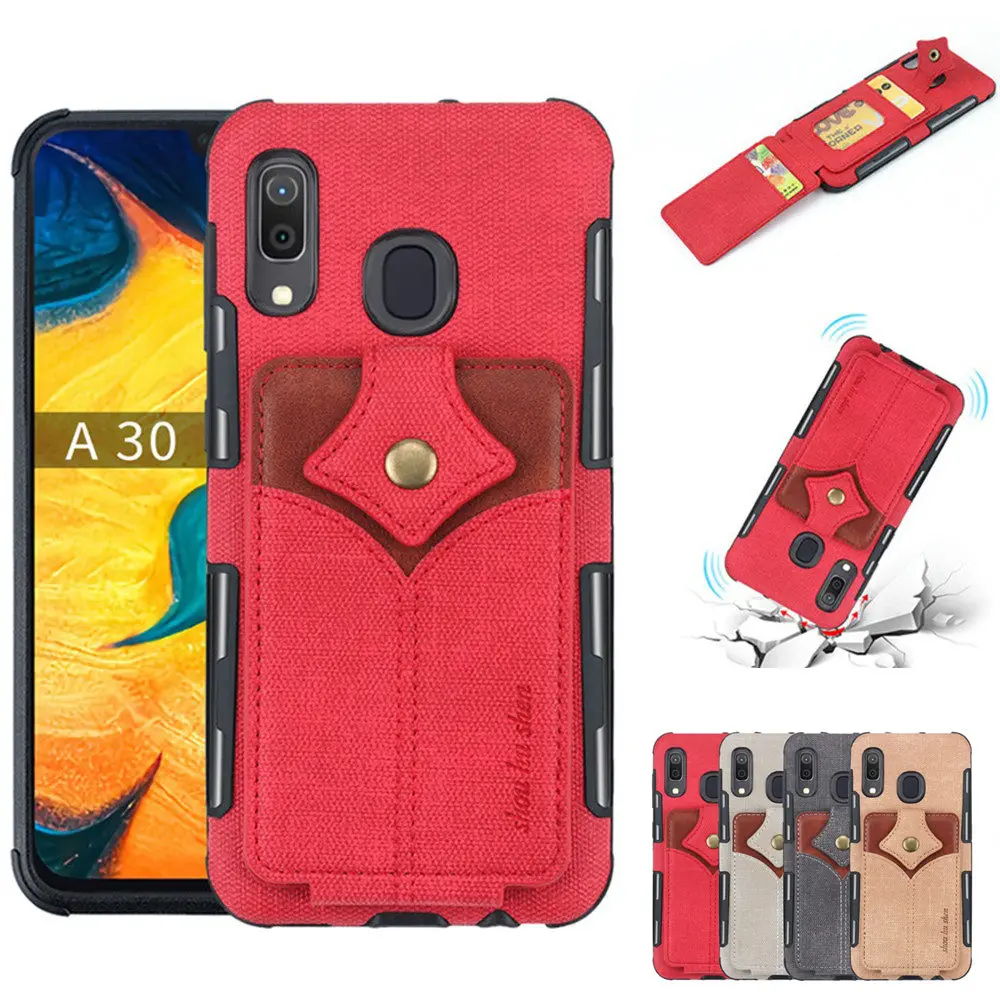 Для Samsung Galaxy A70 A50 A30 A20 A10 M30 M20 M10 тканевый чехол кошелек для Чехлы карт|Бамперы| |