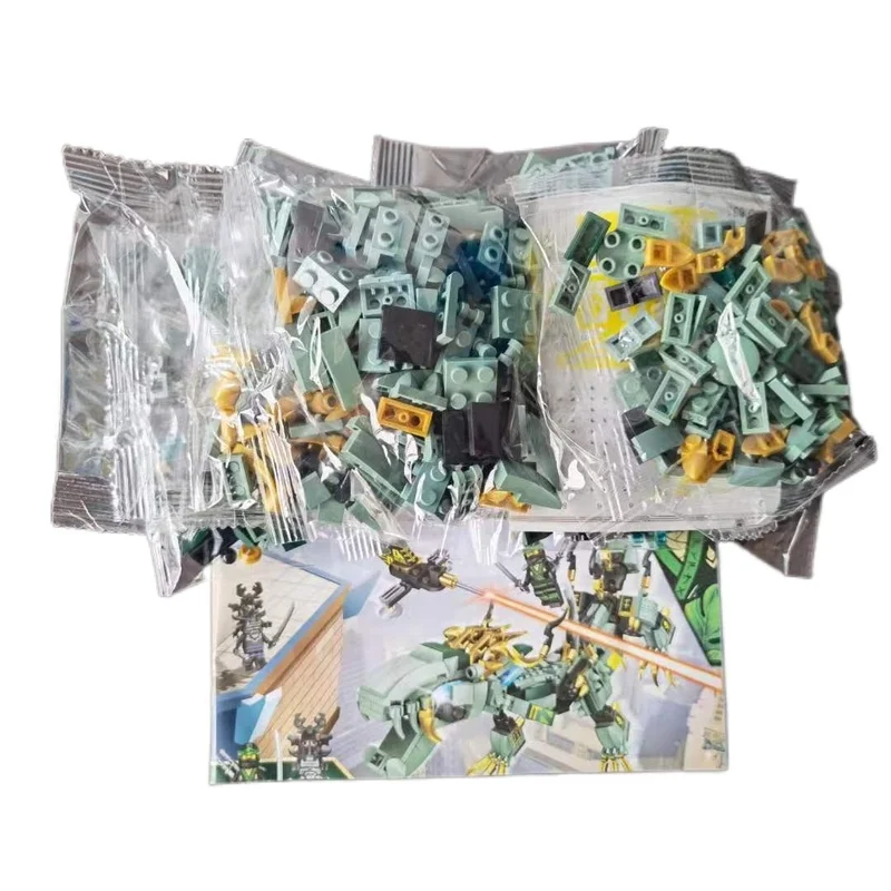 574 шт. строительные блоки: зеленый дракон мех фильм Ллойд мастер Ву кирпичи