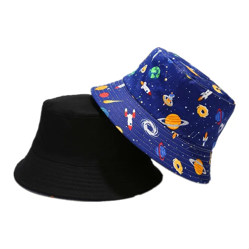 

LDSLYJR Cotton Starry Sky Print Bucket Hat Fisherman Hat Outdoor Travel Hat Sun Cap Hats for Men and Women 346