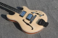 classic custom 6 string jazz guitar double f hole full hollow body tiger maple veneer support custom multi color optional c
