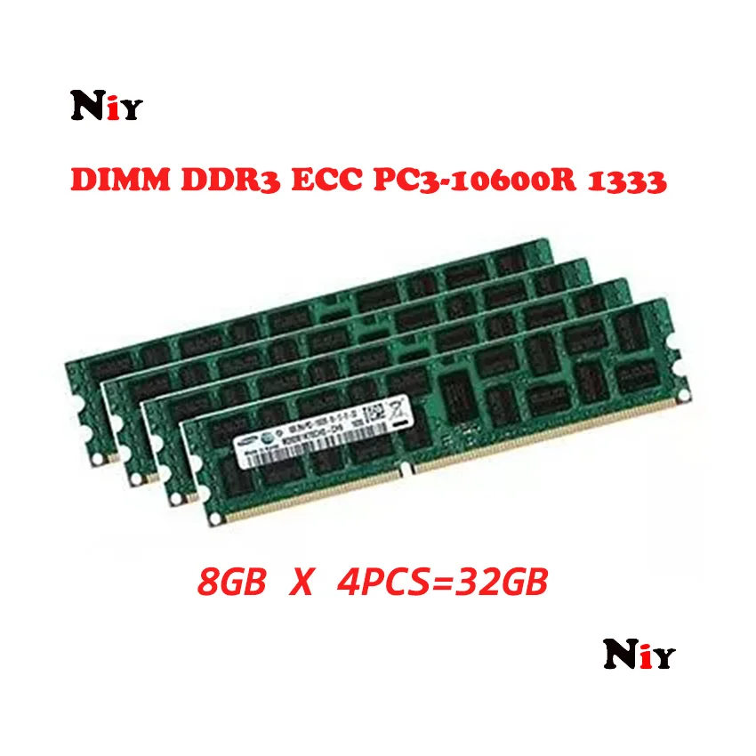 

4x 8GB 32GB RAM RDIMM ECC REG DDR3 1333 MHz f HP ProLiant ML350 G6 ML370 G6