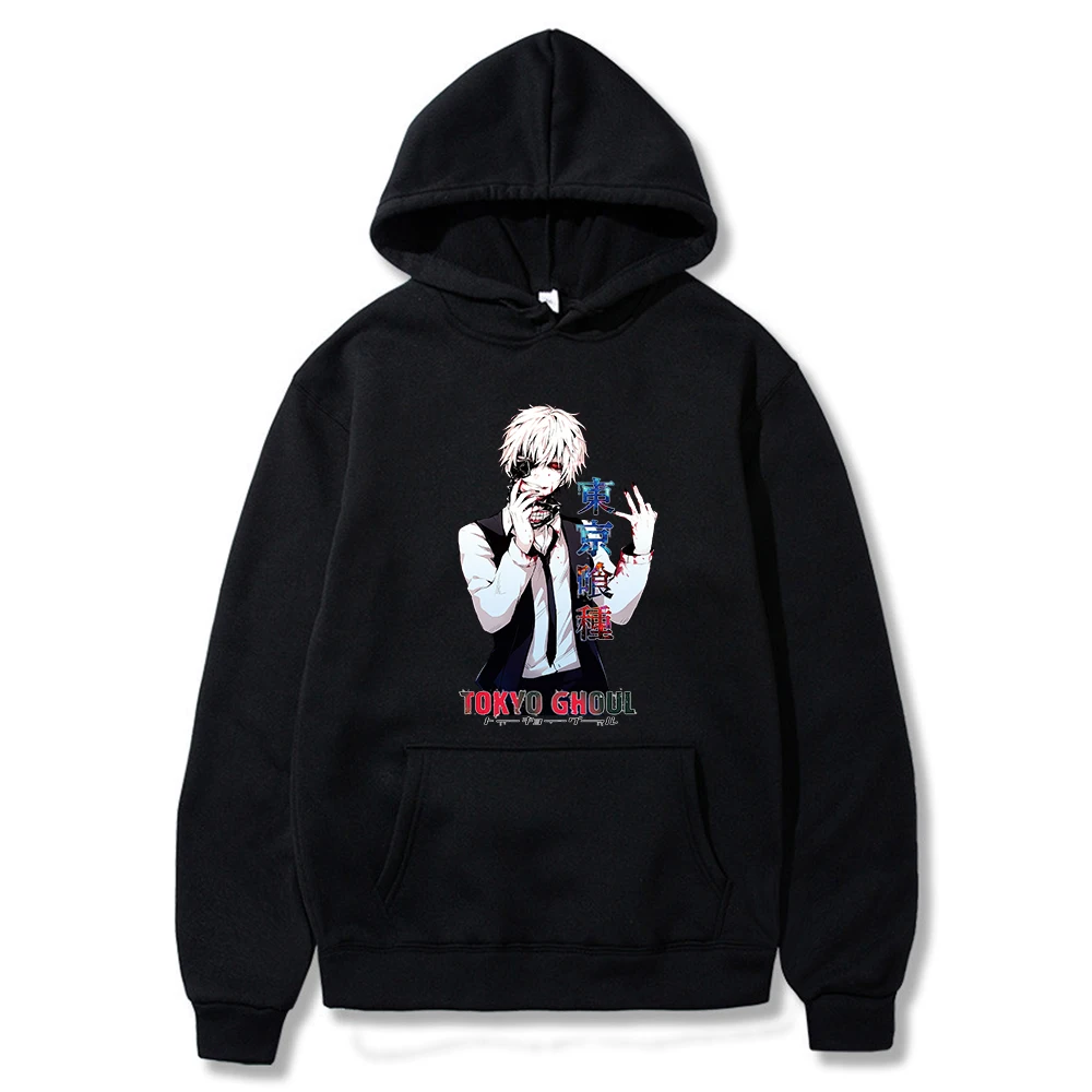 

Hot Anime Tokyo Ghoul Hoodie Kaneki Ken Graphic Hooded 2021 Creative Fashion Costume Men's Winter Warm Pullover Harajuku Style