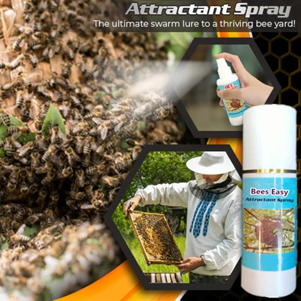 

60ml Portable Bee Attractant Catching Bait Outdoor Beekeeping Tool Hive Liquid Collecting Spray For Farms Swarm Lure Trap Useful