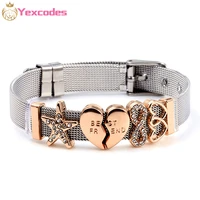 simple diy charm couple bracelets cross border real gold plating stainless steel strap bracelets gifts sold and shipped directly
