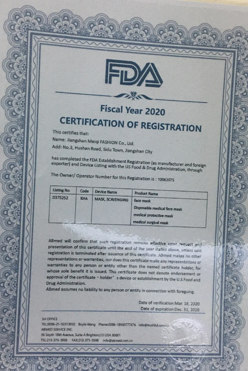 20 штук уп. одноразовая маска 3 слойная Нетканая для лица предотвращает появление