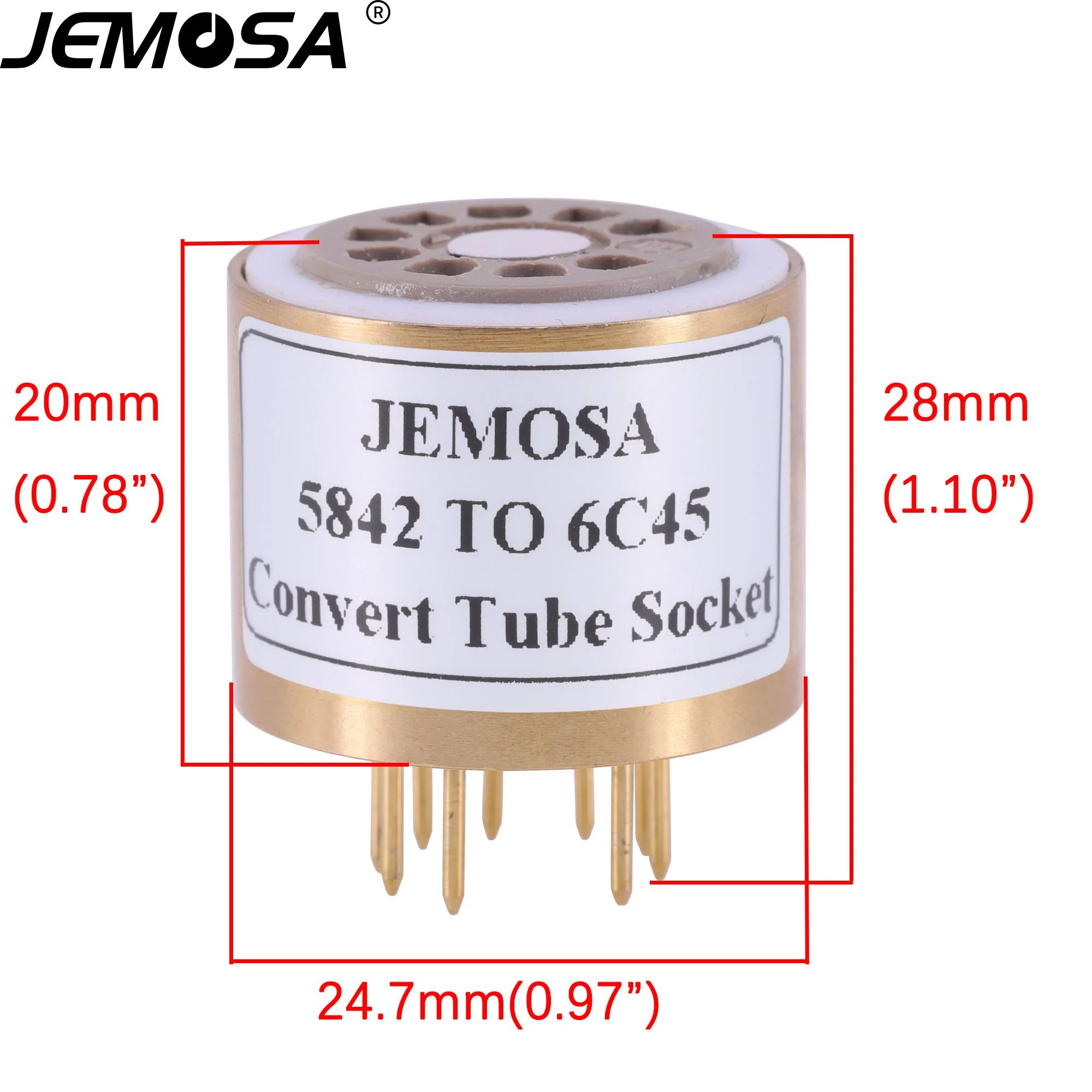 1PC 5842 TO 6C45 Vacuum Tube DIY Audio Amplifier Convert Socket Adapter | Электроника