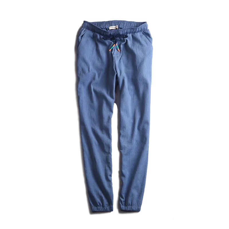 

Summer Men Trousers Linen Elastic Harem Pants Men Cotton Casual Loose Pants Mens Fashion Brand Trousers Male Pantalon Hombre