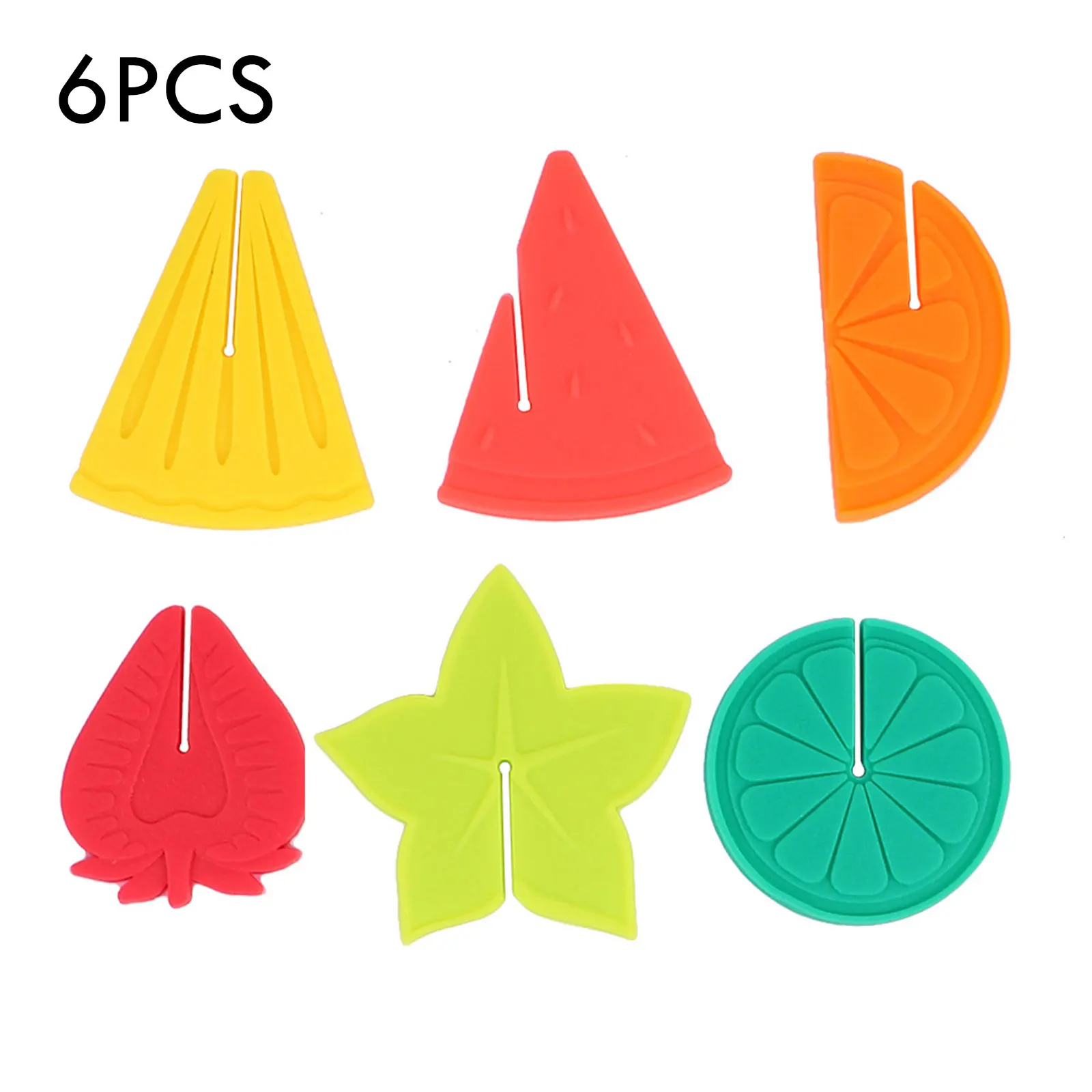 

6Pcs Fruit Pattern Silicone Wine Glass Premium Durable Drink Marker For Drinks Cups Beverage Glasses Wine Glass Wine Labeling