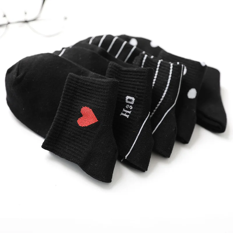 2020 New Female Sox Lovely Printing Comfortable Cotton Ankle Socks Girls Invisible Boat Shallow Mouth Black | Женская одежда