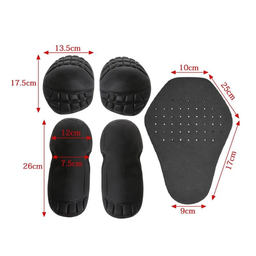 

5Pcs Motorcycle Removable Riding Shoulder Elbow Back Protector Pads Set Built-in Motorcycle Racing Guard Motorcycle Accessories