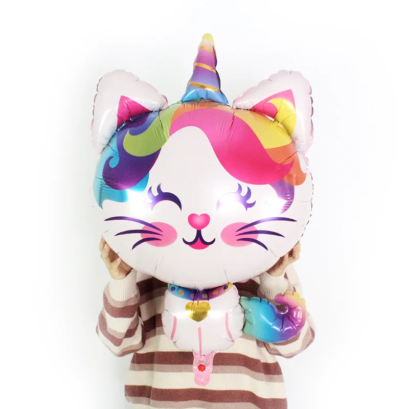 

Large color unicorn cat shape balloon unicorn hydrogen balloon birthday party wedding decoration balloon wholesale