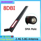 Двухдиапазонная Антенна GRANDWISDOM, 1-2 шт., 2,4 ГГц, 5,8 ГГц, 8 дБи, sma, мужская, wlan, Wi-Fi, модуль антенны iot, маршрутизатор, Антенна tp link с высоким коэффициентом усиления