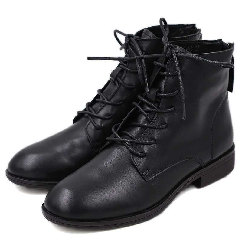 

temperament leather women's short boots, comfortable 2020 autumn new fashion and versatile women's small pointed