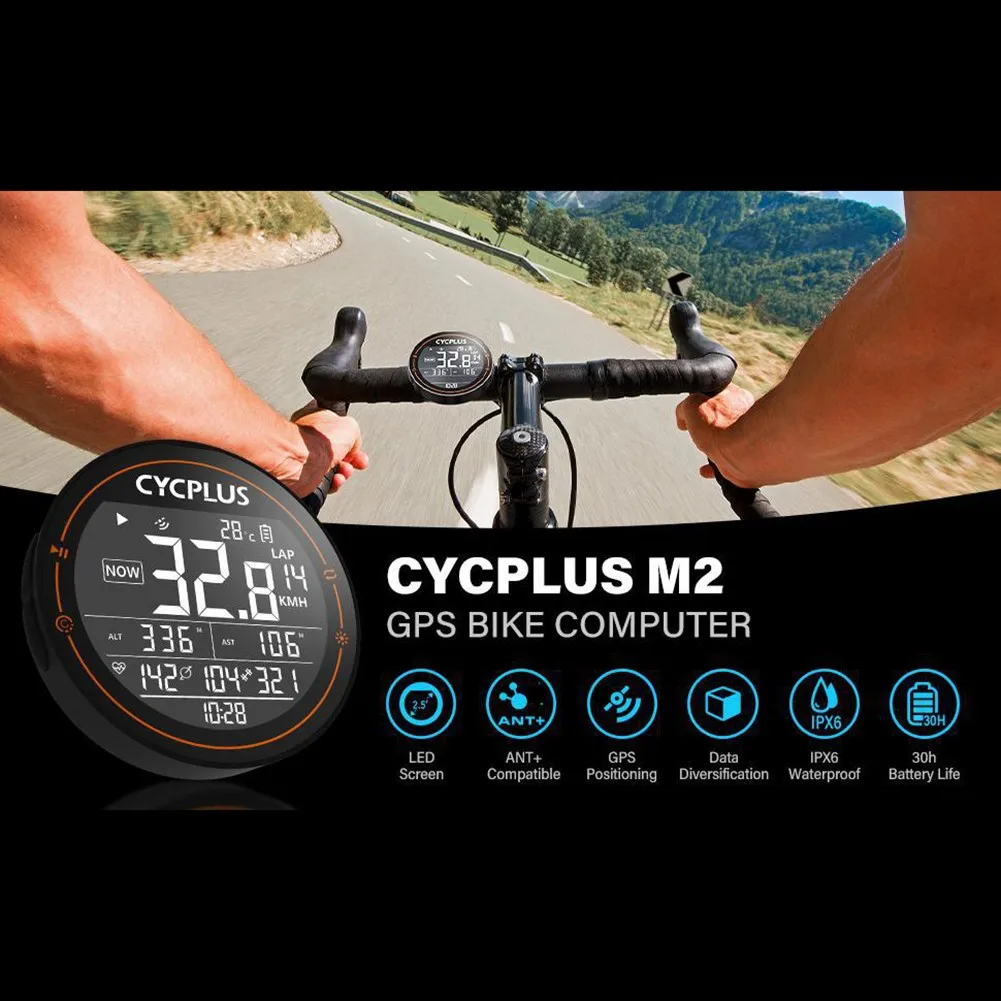 

Bike Bicycle Cycplus M2 Wireless GPS Code Meter Fast Precise Positioning Computer Speedometer Odometer Stopwatch Bluetooth ANT