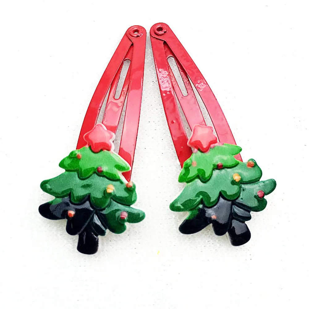 10 шт. рождественские аксессуары для волос заколка девочек малышей украшения