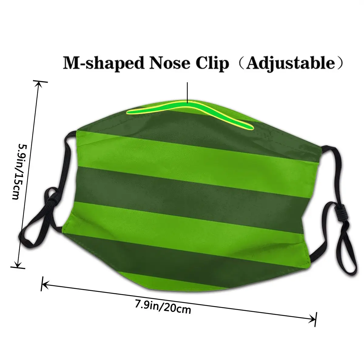 Blues Clues - Steves Very Green Stripes #4 Reusable Mouth Face Mask Anti Haze Dust Protection Cover Respirator | Аксессуары для