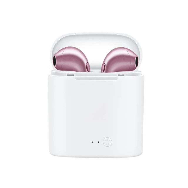 I7s TWS беспроводные наушники, Bluetooth наушники, I7 5,0, спортивные стерео наушники-вкладыши, гарнитура с зарядным устройством для iPhone, Xiaomi, huawei, LG - Цвет: i7s-White-Pink
