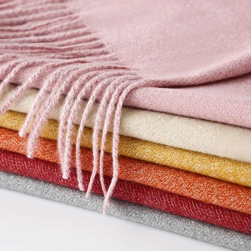 SP & CITY простой Однотонный женский шарф снуд с кисточками для зимы винтажная