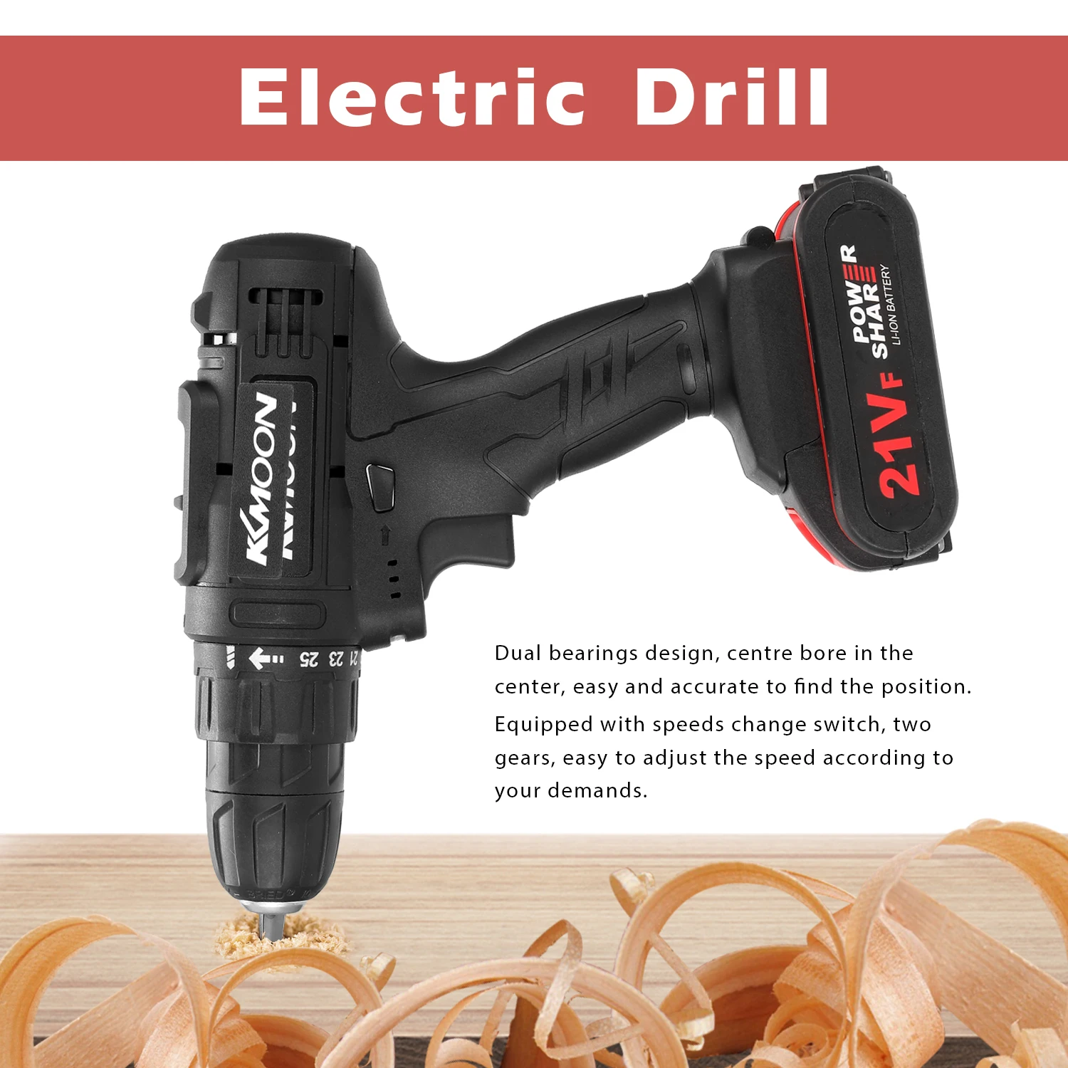 21V Household Electric Drill Multifuctional Screwdriver Mini Rotation Ways Speeds Adjustable Torques | Инструменты