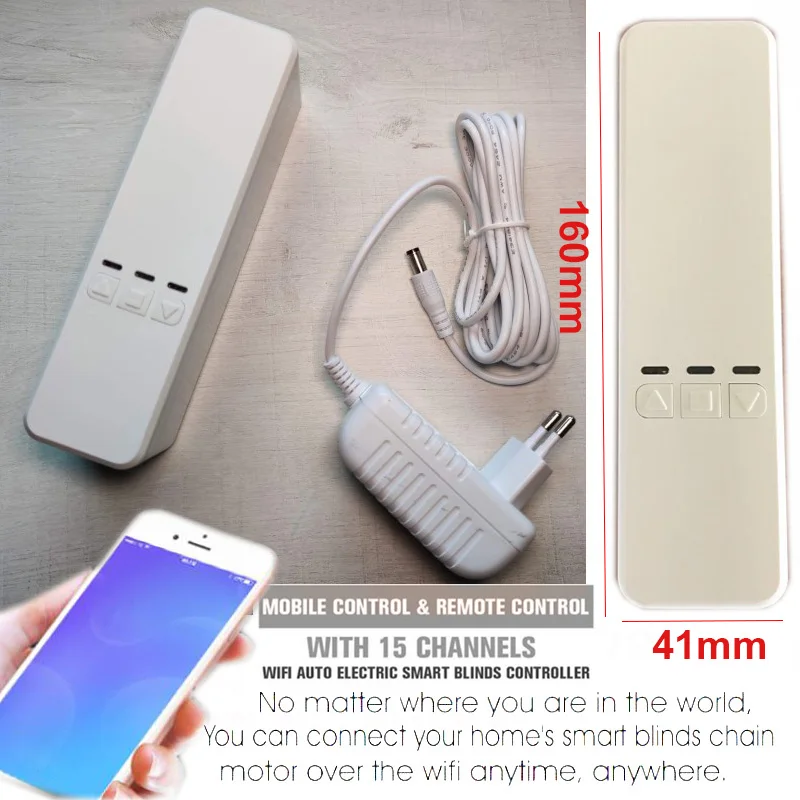 Умный моторизованный цепные роликовые шторы Tuya Wi Fi пульт дистанционного