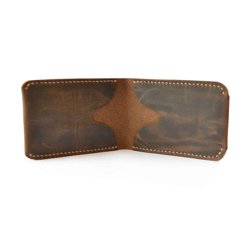 Держатель для карт ручной работы из натуральной кожи минималистичный кошелек