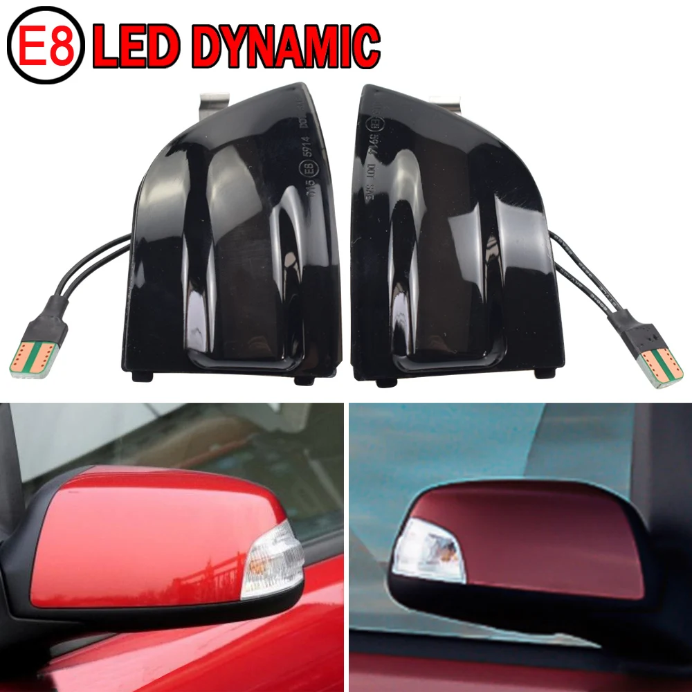

2pcs Car Rear View Mirror Indicator LED Turn Signal Light Side Steering Lamp For Ford Focus 2 MK2 2004-2008 C-MAX