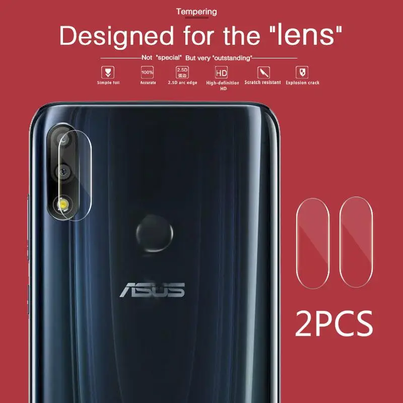 Защитная пленка для объектива камеры ASUS Zenfone Max Pro M2 ZB631KL закаленное стекло 2 шт.