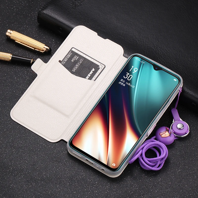 Кожаный чехол s для OPPO A9 A5 K1 K3 K5 для Realme XT X2 X Lite, кожаный чехол-бумажник с откидной крышкой и отделением для карт, чехол с полной защитой