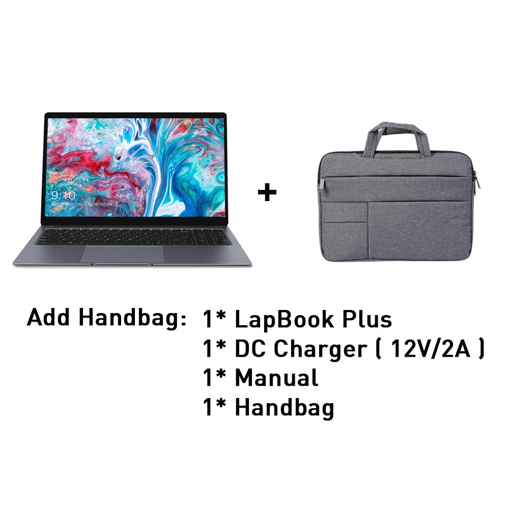 Ноутбук CHUWI LapBook Plus, 15,6 дюймов, 4K экран, Intel X7, четырехъядерный процессор DDR4, 8 ГБ, 256 Гб SSD, Windows 10, с разъемом для расширения M.2 - Цвет: Add handbag