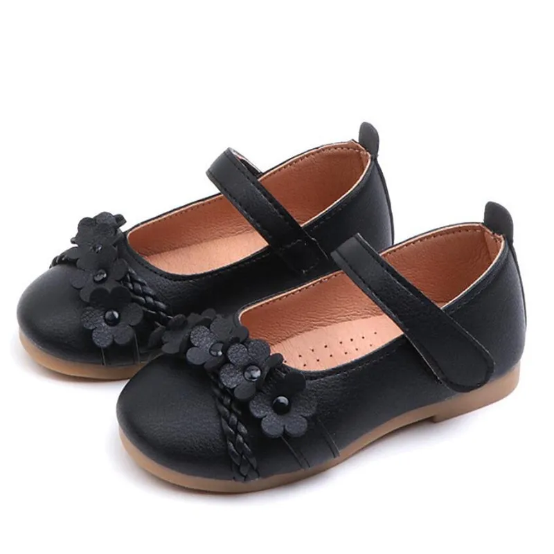 Новинка 2020 года Обувь для девочек принцессы из искусственной кожи на плоской