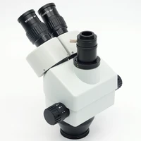 fyscope 7x 45x simul focal trinocular zoom stereo microscope head video microsope 100mm wd