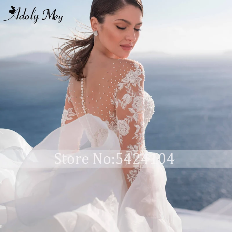 Свадебное платье-трапеция Adoly Mey роскошное ТРАПЕЦИЕВИДНОЕ ПЛАТЬЕ с глубоким