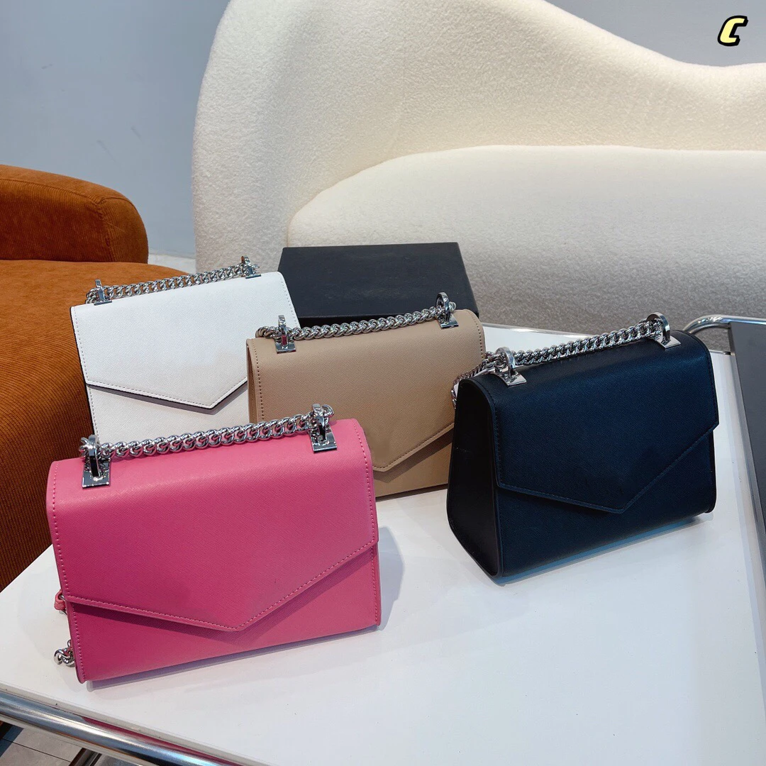 

2022 Luxury handbag Lady Messenger Bag Cowhide Shoulder Daily Casual Chain Retro Fashion Dinner Bag Multi-color