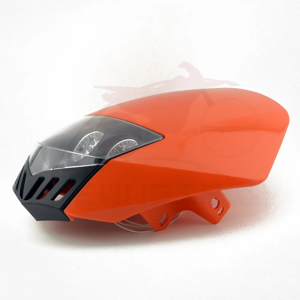 Двойной объектив 8 светодиодов передняя фара для мотокросса спортивный налобный